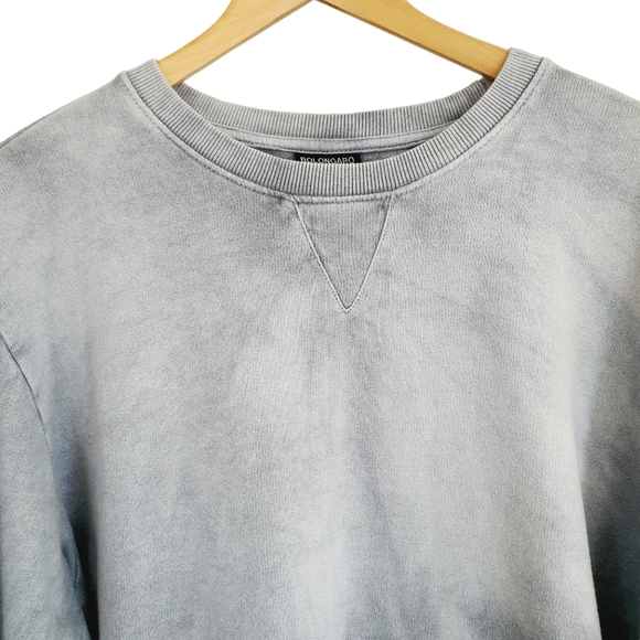 Bolongaro Trevor Sweatshirt Grey Acid Washed Size Large - Picture 5 of 11